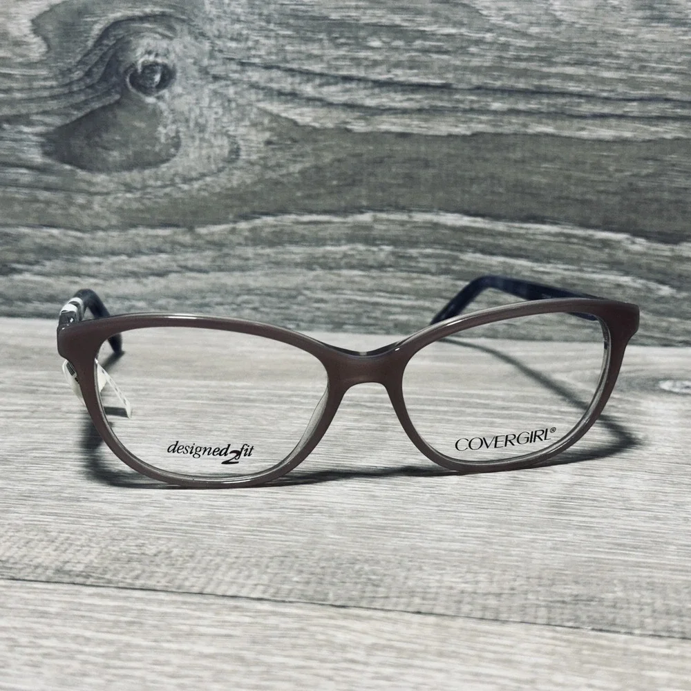 CoverGirl CG0458 045 Eyeglass Frames Womens 55-16-140 Brown Cat Eye Optical